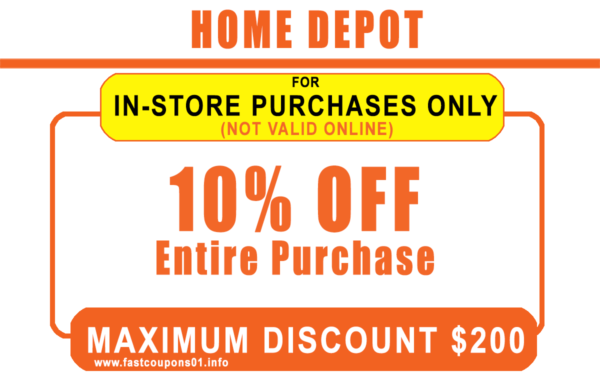 Home Depot 10%